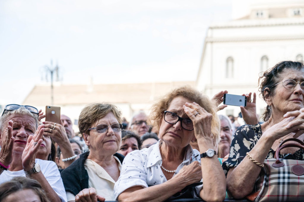 Commemorazione vittime del crollo Ponte Morandi in Piazza De Ferrari